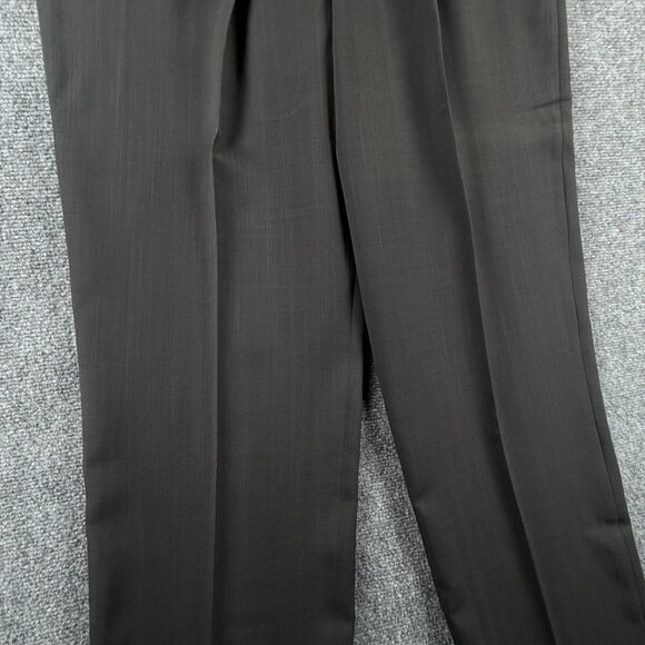 NWT Claiborne Pleated Pants Charcoal Gray 32x32 Stretch Waistband Herringbone - Picture 4 of 13